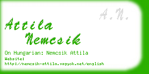 attila nemcsik business card